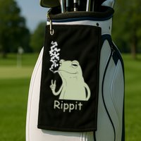 Rippit Stoner Frog Funny Graphic Golf Towel