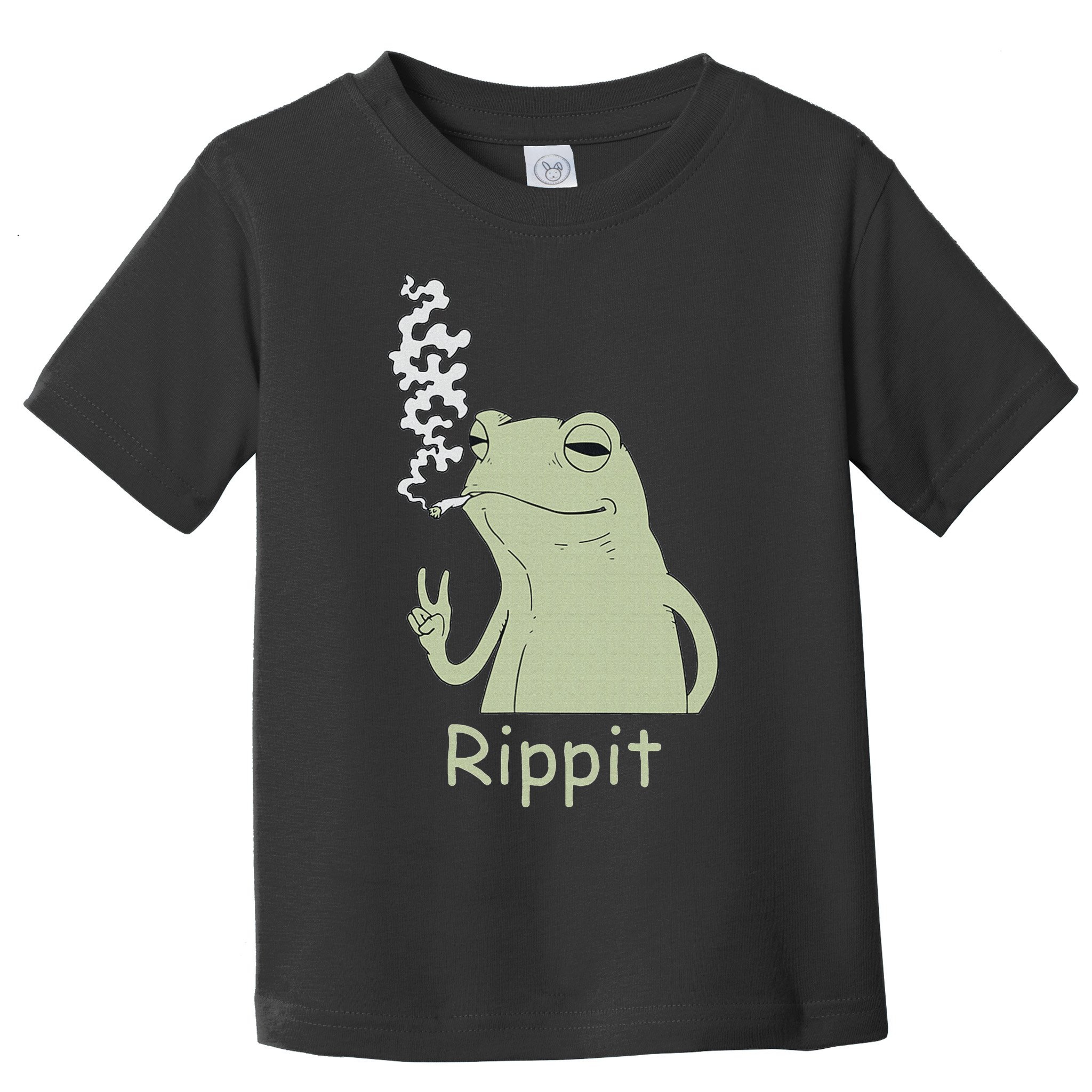 Rippit Stoner Frog Funny Graphic Toddler T-Shirt