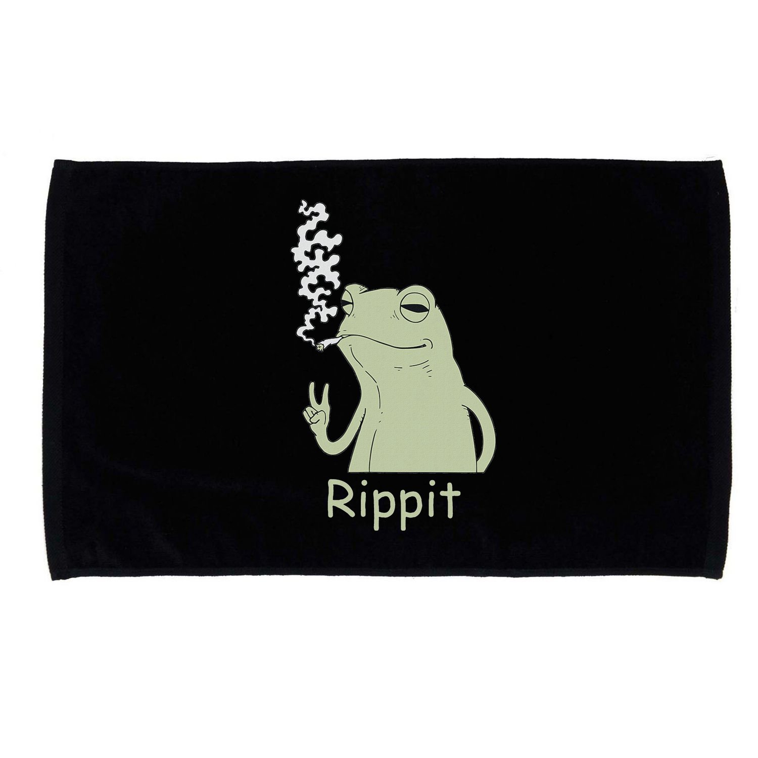 Rippit Stoner Frog Funny Graphic Microfiber Hand Towel