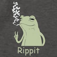 Rippit Stoner Frog Funny Graphic Vector Backpack
