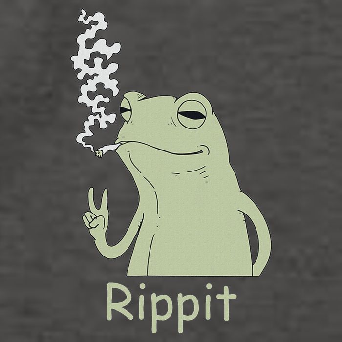 Rippit Stoner Frog Funny Graphic Vector Backpack