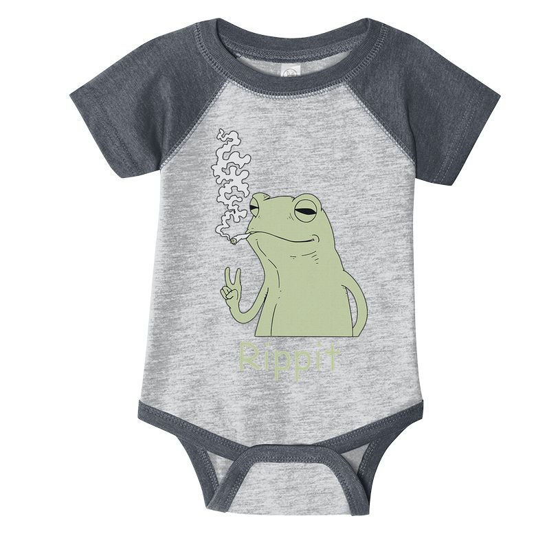 Rippit Stoner Frog Funny Graphic Infant Baby Jersey Bodysuit