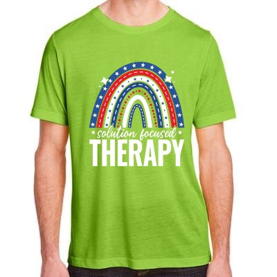 Rainbow Solution Focused Therapy 4th Of July Usa America Funny Gift Adult ChromaSoft Performance T-Shirt