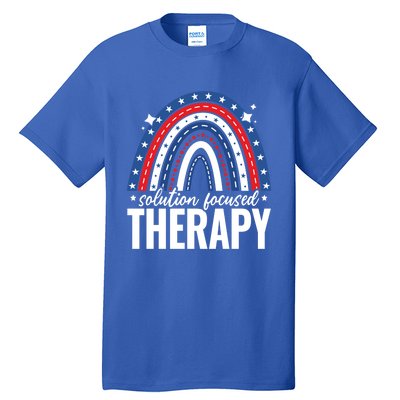 Rainbow Solution Focused Therapy 4th Of July Usa America Funny Gift Tall T-Shirt