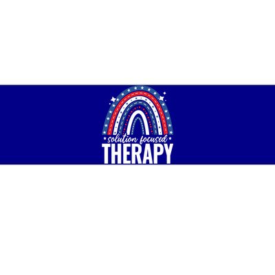 Rainbow Solution Focused Therapy 4th Of July Usa America Funny Gift Bumper Sticker