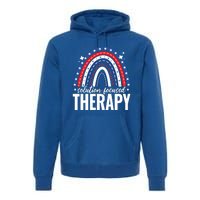 Rainbow Solution Focused Therapy 4th Of July Usa America Funny Gift Premium Hoodie