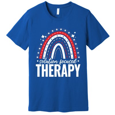 Rainbow Solution Focused Therapy 4th Of July Usa America Funny Gift Premium T-Shirt