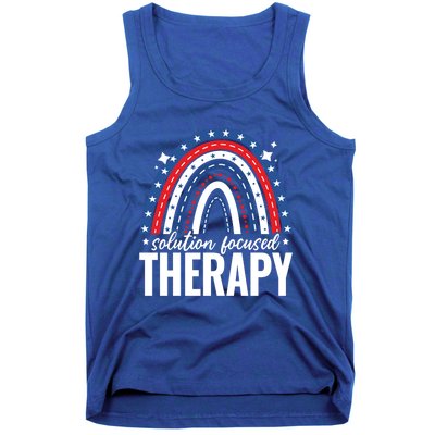 Rainbow Solution Focused Therapy 4th Of July Usa America Funny Gift Tank Top