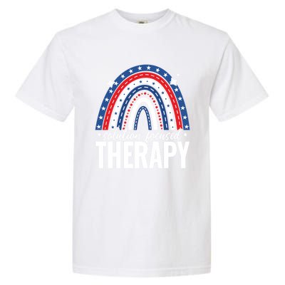 Rainbow Solution Focused Therapy 4th Of July Usa America Funny Gift Garment-Dyed Heavyweight T-Shirt