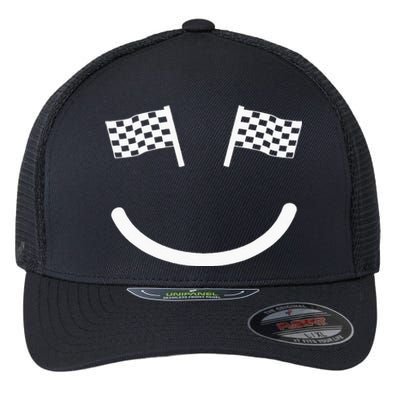 Racing Smile For Race Car Parties Flexfit Unipanel Trucker Cap