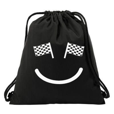 Racing Smile For Race Car Parties Drawstring Bag