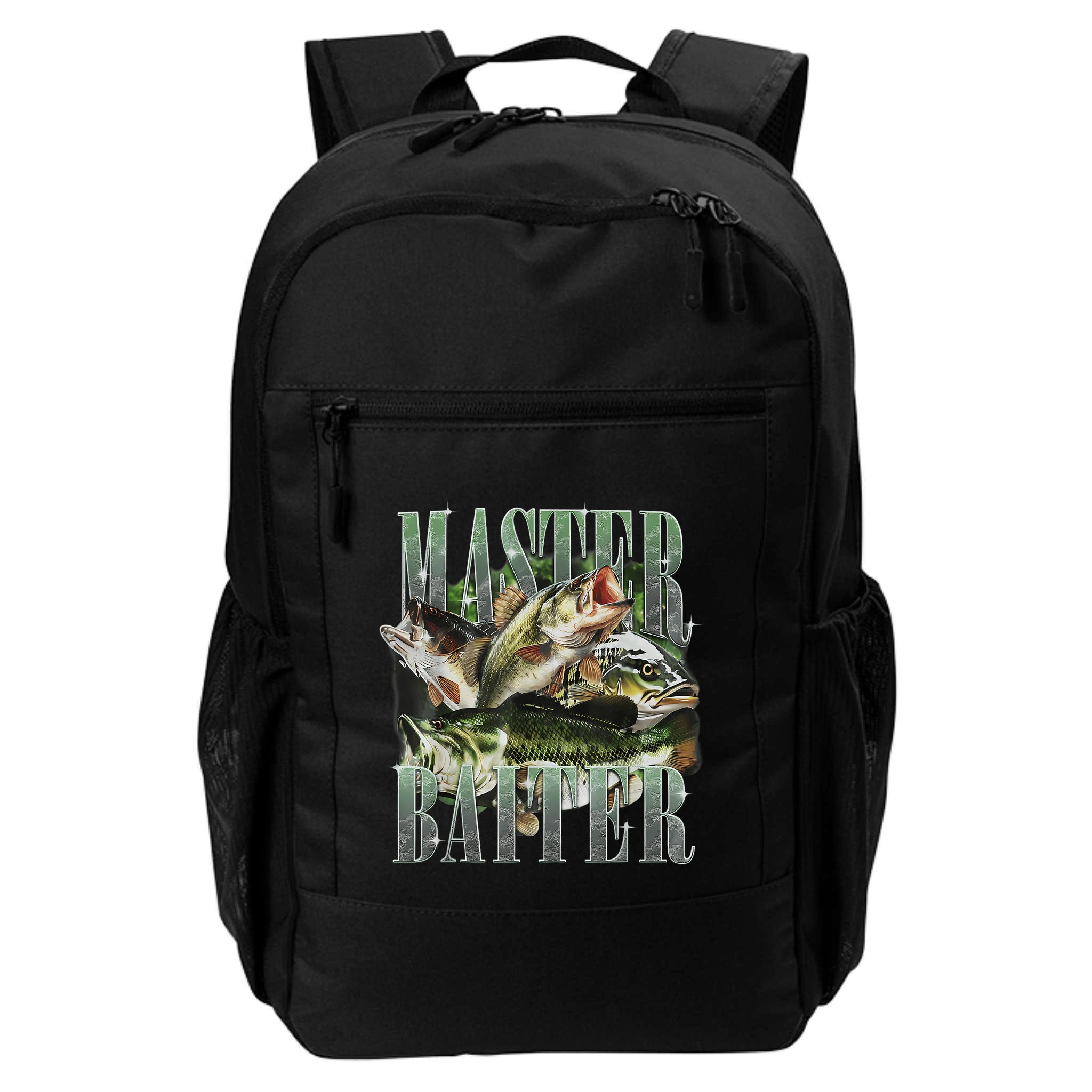 Retro Sunset Fishing Master Baiter Fish Funny Fisherman Backpack