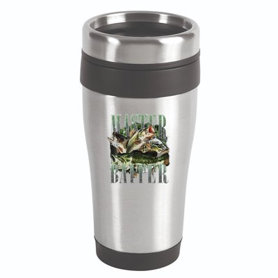 Retro Sunset Fishing Master Baiter Fish Funny Fisherman 16oz Travel Tumbler