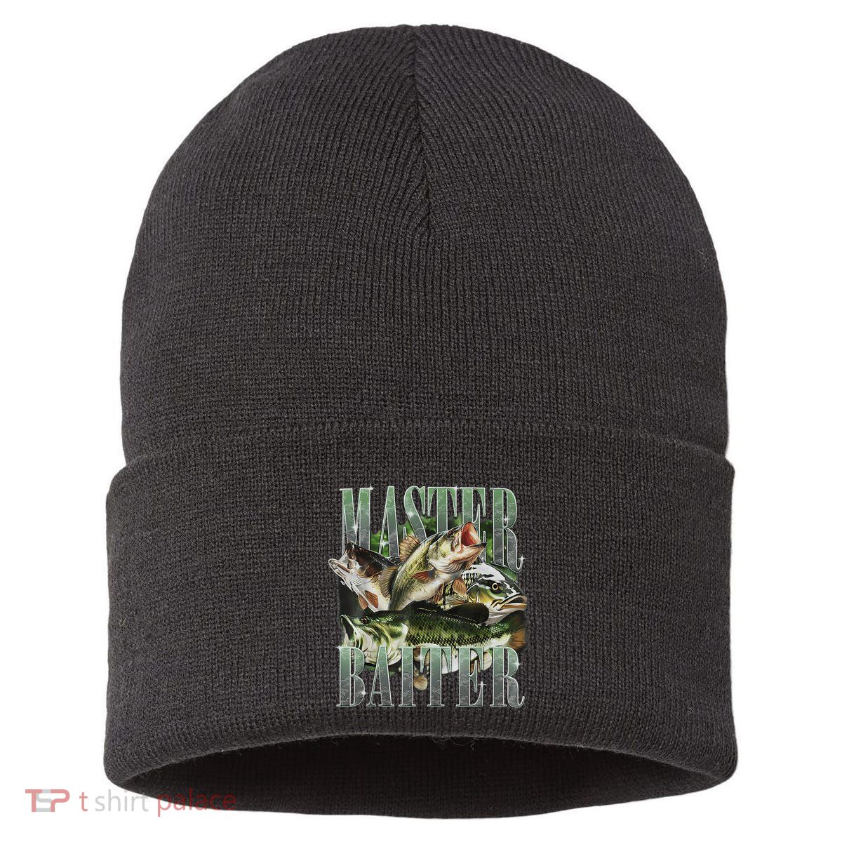 Retro Sunset Fishing Master Baiter Fish Funny Fisherman Sustainable Knit Beanie