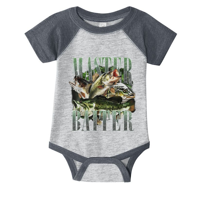 Retro Sunset Fishing Master Baiter Fish Funny Fisherman Infant Baby Jersey Bodysuit
