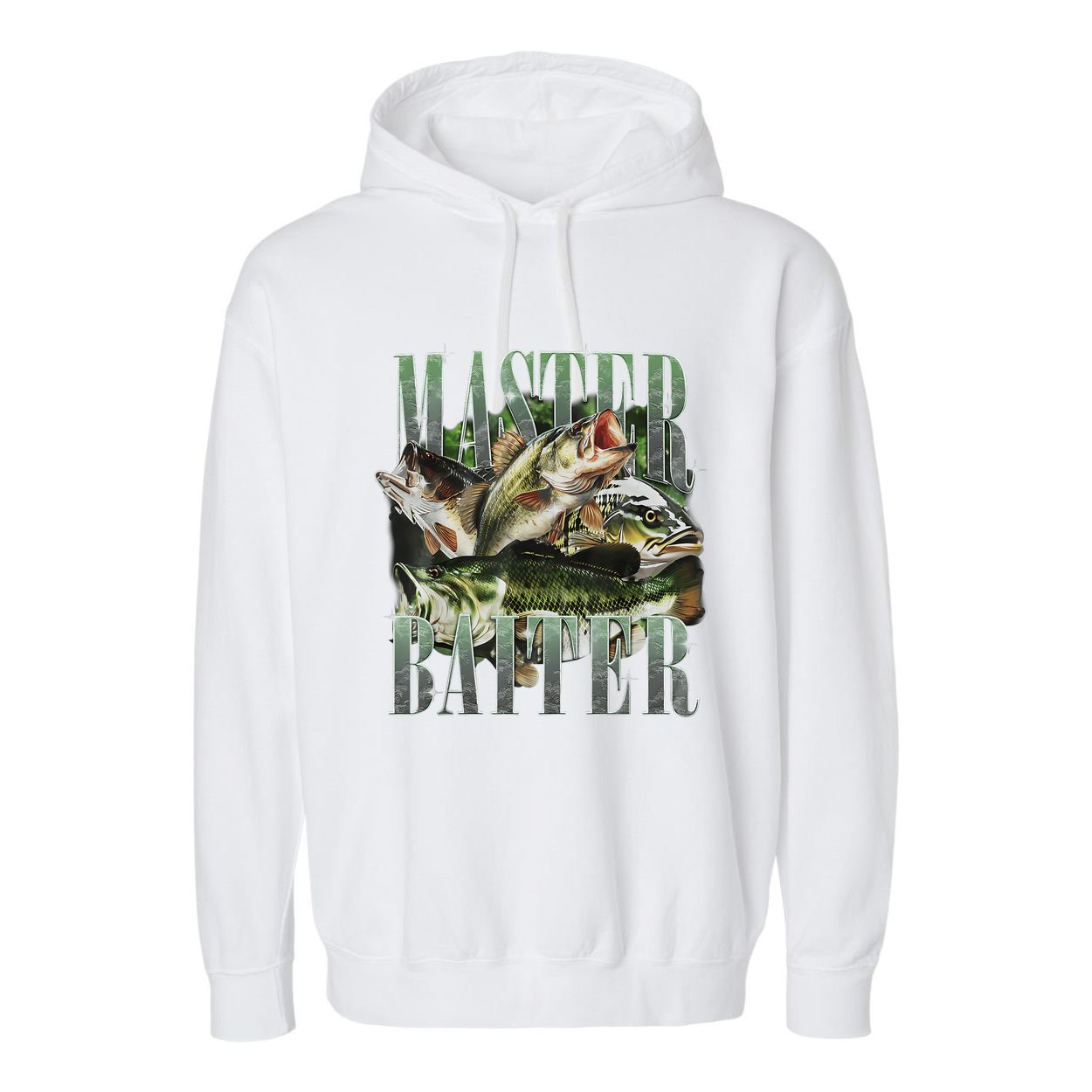 Retro Sunset Fishing Master Baiter Fish Funny Fisherman Garment-Dyed Fleece Hoodie