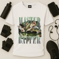 Retro Sunset Fishing Master Baiter Fish Funny Fisherman Cooling Performance Crew T-Shirt