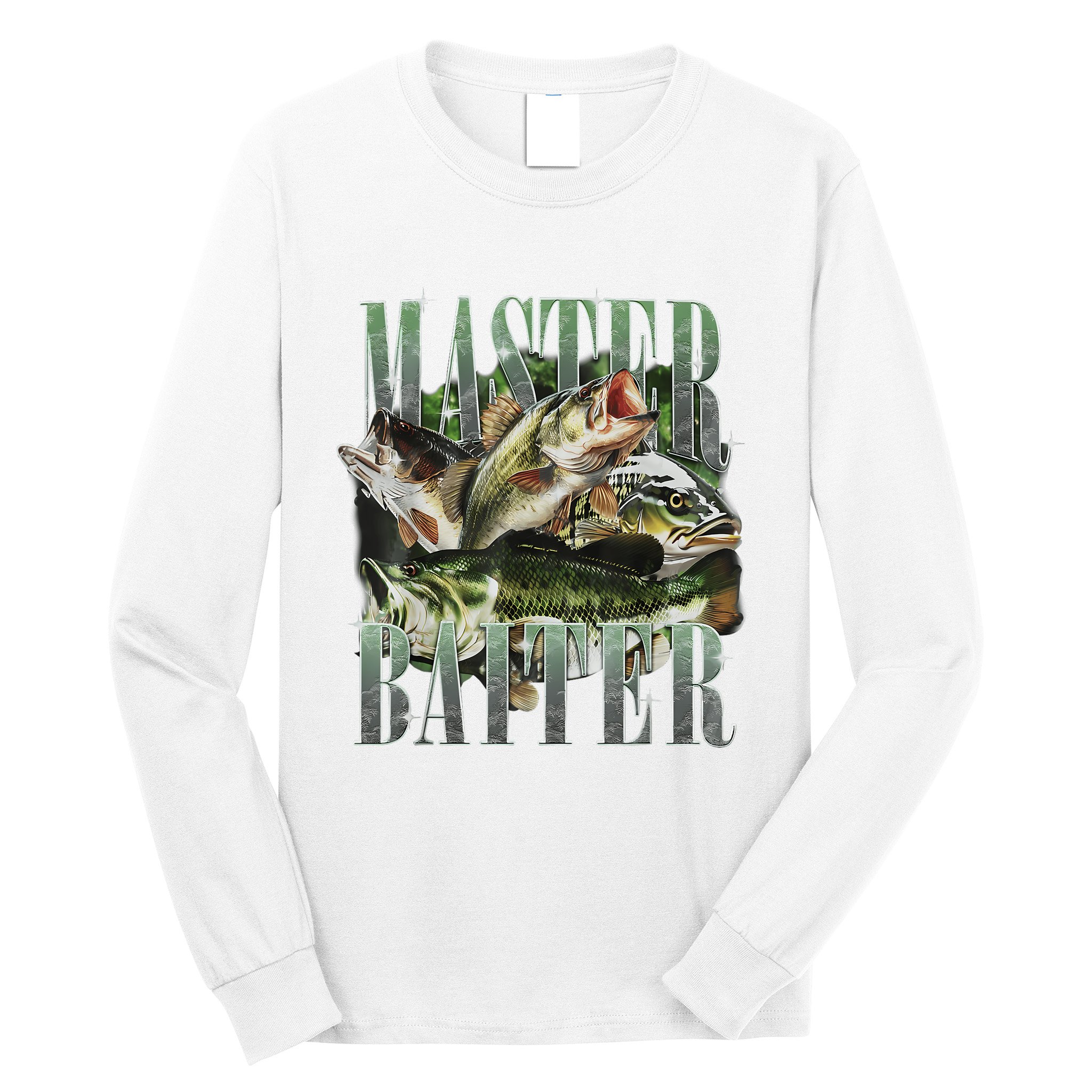 Retro Sunset Fishing Master Baiter Fish Funny Fisherman Long Sleeve Shirt