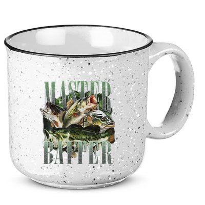 Retro Sunset Fishing Master Baiter Fish Funny Fisherman 15oz Campfire Ceramic Mug