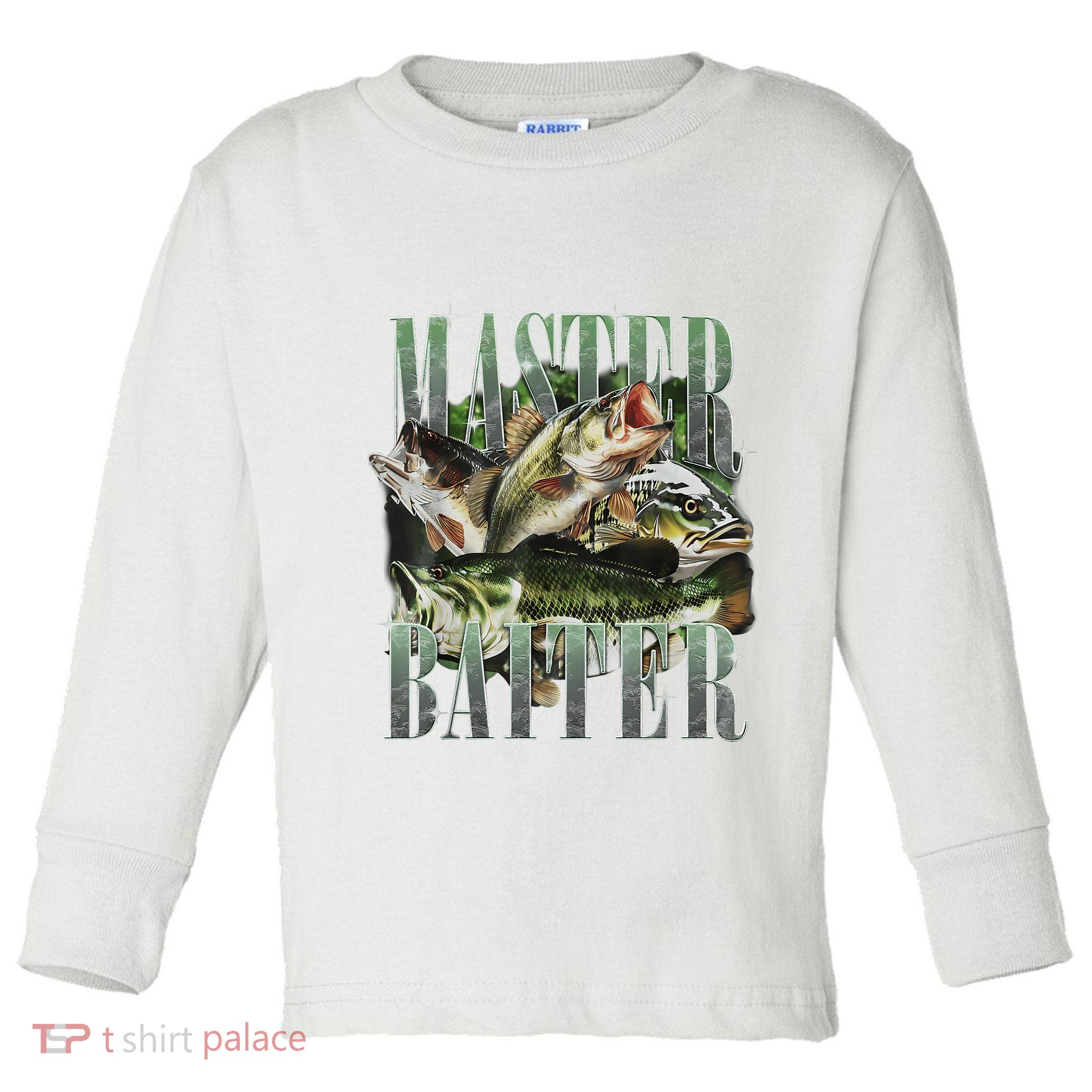 Retro Sunset Fishing Master Baiter Fish Funny Fisherman Toddler Long Sleeve Shirt