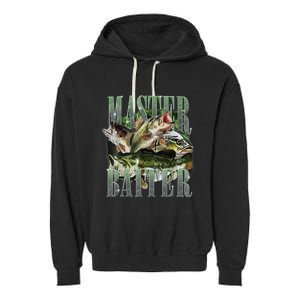 Retro Sunset Fishing Master Baiter Fish Funny Fisherman Garment-Dyed Fleece Hoodie