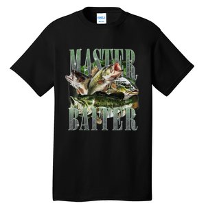 Retro Sunset Fishing Master Baiter Fish Funny Fisherman Tall T-Shirt