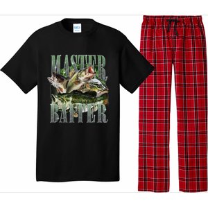 Retro Sunset Fishing Master Baiter Fish Funny Fisherman Pajama Set