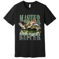 Retro Sunset Fishing Master Baiter Fish Funny Fisherman Premium T-Shirt