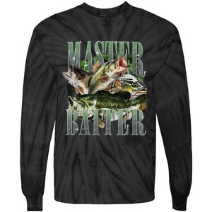 Retro Sunset Fishing Master Baiter Fish Funny Fisherman Tie-Dye Long Sleeve Shirt