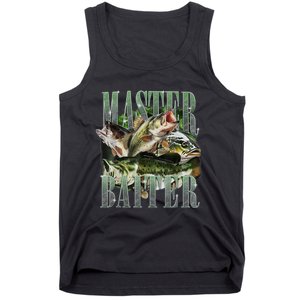 Retro Sunset Fishing Master Baiter Fish Funny Fisherman Tank Top