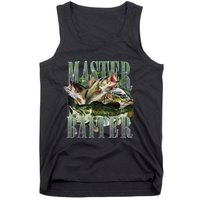 Retro Sunset Fishing Master Baiter Fish Funny Fisherman Tank Top