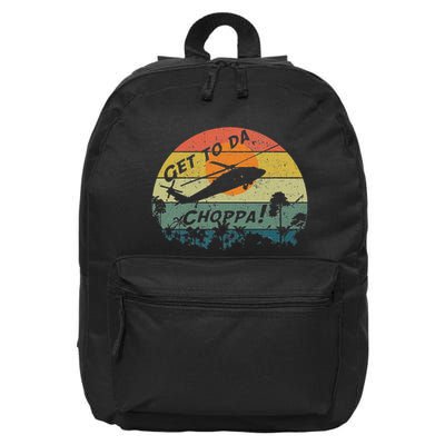 Retro Sci Fi Get To The Chopper 16 in Basic Backpack