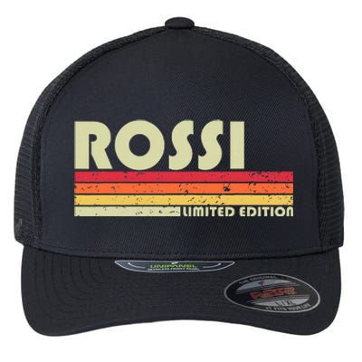 Rossi Surname Funny Retro Vintage 80s 90s Birthday Reunion Flexfit Unipanel Trucker Cap