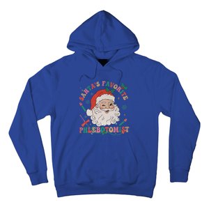 Retro SantaS Favorite Phlebotomist Xmas Phlebotomy Tech Cool Gift Hoodie