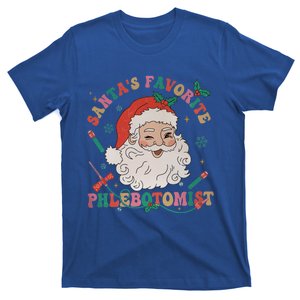 Retro SantaS Favorite Phlebotomist Xmas Phlebotomy Tech Cool Gift T-Shirt