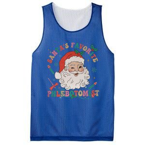 Retro SantaS Favorite Phlebotomist Xmas Phlebotomy Tech Cool Gift Mesh Reversible Basketball Jersey Tank