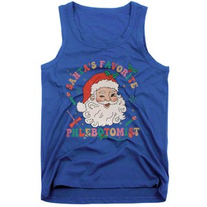 Retro SantaS Favorite Phlebotomist Xmas Phlebotomy Tech Cool Gift Tank Top