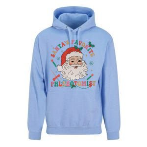 Retro SantaS Favorite Phlebotomist Xmas Phlebotomy Tech Cool Gift Unisex Surf Hoodie