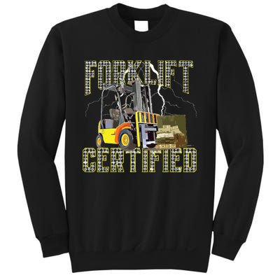 Retro Style Funny Forklift Operator Forklift Certified Sweatshirt