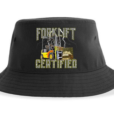 Retro Style Funny Forklift Operator Forklift Certified Sustainable Bucket Hat