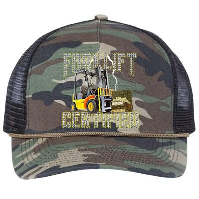 Retro Style Funny Forklift Operator Forklift Certified Retro Rope Trucker Hat Cap