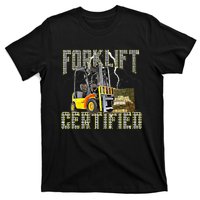 Retro Style Funny Forklift Operator Forklift Certified T-Shirt