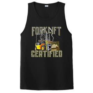 Retro Style Funny Forklift Operator Forklift Certified PosiCharge Competitor Tank