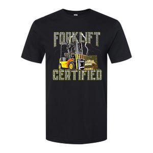 Retro Style Funny Forklift Operator Forklift Certified Softstyle CVC T-Shirt