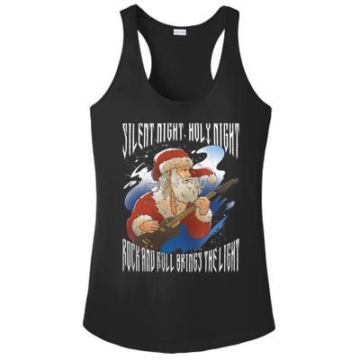 Rock Santa Guitar Guitarist Christmas Rock N Roll Great Gift Ladies PosiCharge Competitor Racerback Tank