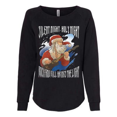 Rock Santa Guitar Guitarist Christmas Rock N Roll Great Gift Womens California Wash Sweatshirt