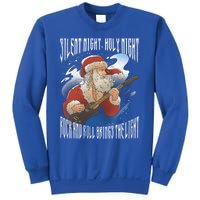 Rock Santa Guitar Guitarist Christmas Rock N Roll Great Gift Sweatshirt