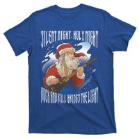 Rock Santa Guitar Guitarist Christmas Rock N Roll Great Gift T-Shirt