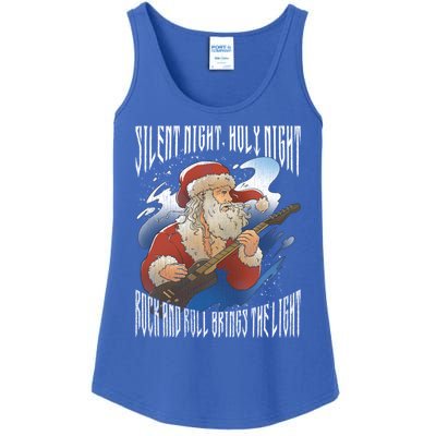 Rock Santa Guitar Guitarist Christmas Rock N Roll Great Gift Ladies Essential Tank