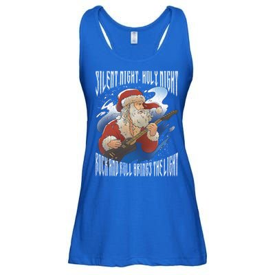 Rock Santa Guitar Guitarist Christmas Rock N Roll Great Gift Ladies Essential Flowy Tank